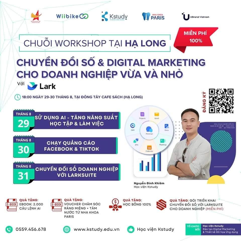 Poster chương trình workshop của Kstudy tại Hạ Long năm 2024.